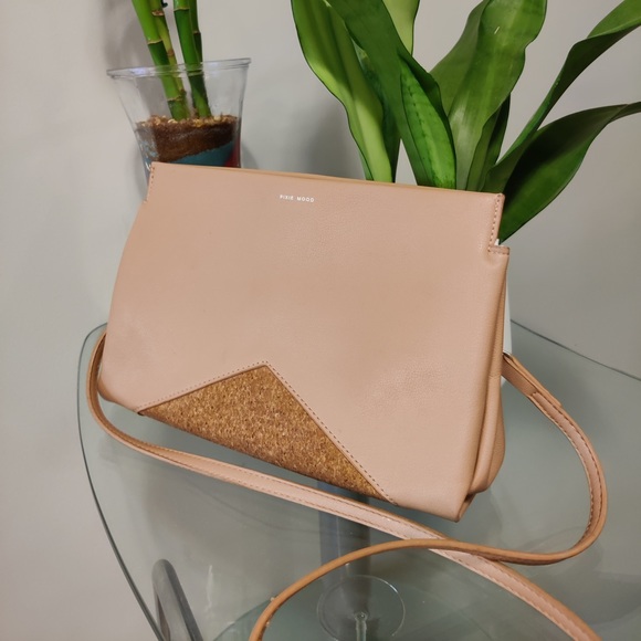 Pixie mood cream / beige faux leather and cork shoulder bag purse - Picture 3 of 6